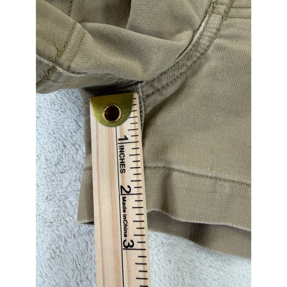 Vintage Abercrombie & Fitch Khaki Utility Shorts Size 4 Button Fly Cinch Sides